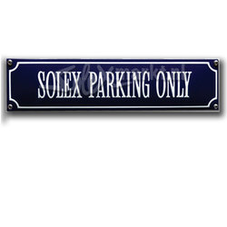 Solex emaille Straßenschild -  Solex Parking Only (33x8cm)